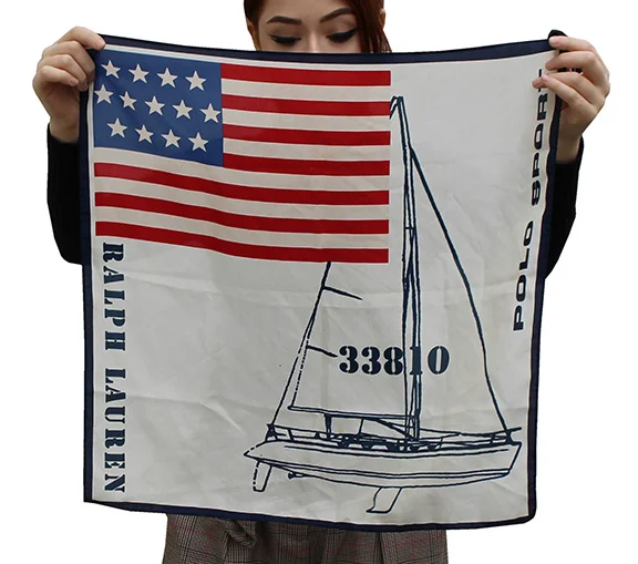 Vintage Polo Sport Ralph Lauren Sailing Silk Scarf — RootsBK
